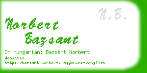 norbert bazsant business card